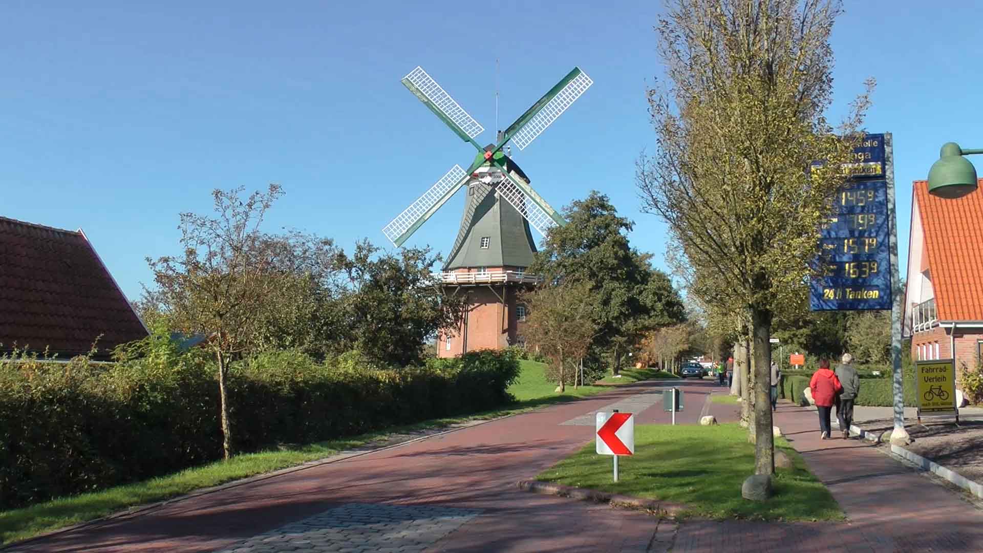 Grüne Windmühle